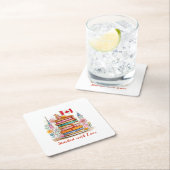 感謝祭カナダ | ドールハウスキッチン | パンケーキ スクエアペーパーコースター (インサイチュ)