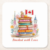 感謝祭カナダ | ドールハウスキッチン | パンケーキ スクエアペーパーコースター (正面)