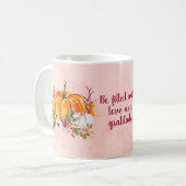 感謝祭カボチャと花コーヒーマグ コーヒーマグカップ (正面左)