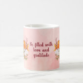 感謝祭カボチャと花コーヒーマグ コーヒーマグカップ (中央)