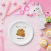 感謝祭カボチャと葉の紙プレート ペーパープレート (パーティー)