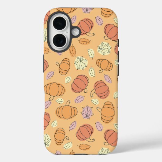 感謝祭カボチャと離れパターン Case-Mate iPhoneケース (裏面)