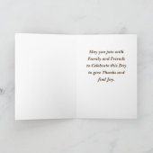 感謝祭カボチャのカード、5" x 7"折り畳み カード (内部)