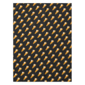 感謝祭カボチャのパイパターンブラックとオレンジ テーブルクロス (正面)