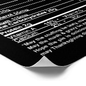 感謝祭カボチャのパイ栄養Fac ポスター (角)