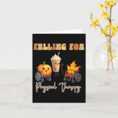 感謝祭カボチャのフィジカルセラピーのための落下 カード (黄色い花)