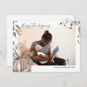 感謝祭カボチャの収穫写真パーソナライズされた ポストカード (正面/裏面)