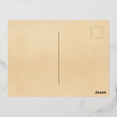 感謝祭カボチャ小麦ファミリーの写真 箔シーズンポストカード (裏面)