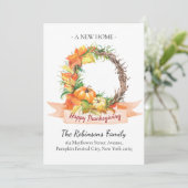 感謝祭カボチャ引っ越しの新しい自宅住所 案内状 (スタンド正面)