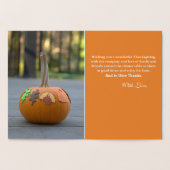 感謝祭カボチャ金箔グリーティングカード 箔カード (内部)