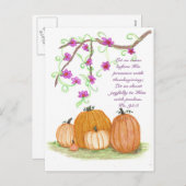 感謝祭カボチャ シーズンポストカード (正面/裏面)