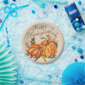 感謝祭カボチャ ペーパープレート (パーティー)