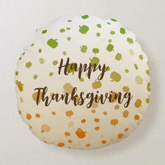 感謝祭カボチャ ラウンドクッション (正面)