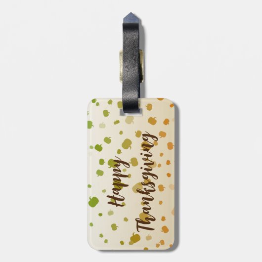 感謝祭カボチャ ラゲッジタグ (裏面縦)