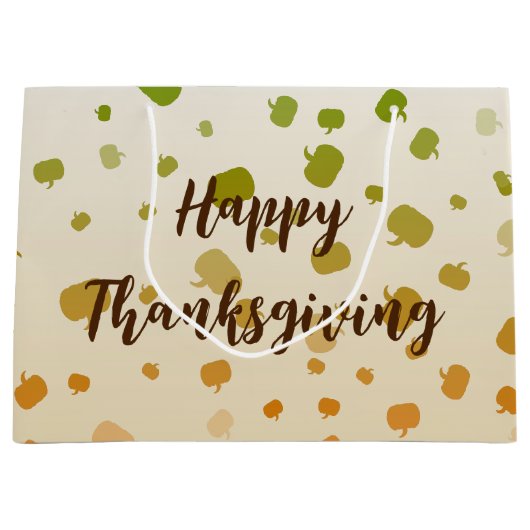 感謝祭カボチャ ラージペーパーバッグ (正面)