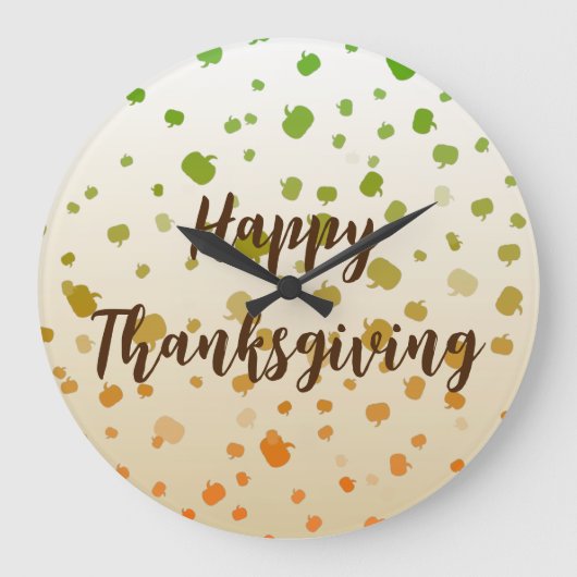 感謝祭カボチャ ラージ壁時計 (正面)