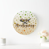 感謝祭カボチャ ラージ壁時計 (ホーム)