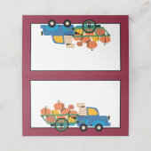 感謝祭カボチャ |書お客様の名前 プレイスカード (外部開封)