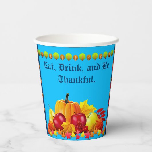 感謝祭カボチャ 紙コップ (裏面)