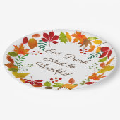 感謝祭カラフルの紅葉 ペーパープレート (アングル)