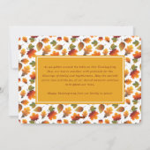 感謝祭カラフルの離れツリーポップ・アートの3写真 シーズンカード (裏面)