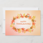 感謝祭カラフルリースシンプル挨拶 シーズンカード (正面)