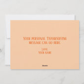 感謝祭カラフルリースシンプル挨拶 シーズンカード (裏面)