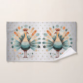 感謝祭カラフル七面鳥ゴールデンスターズシルバー バスタオルセット (ハンドタオル)