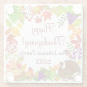 感謝祭カラフル収穫 ガラスコースター (裏面)