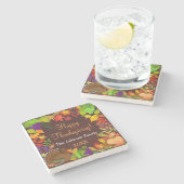 感謝祭カラフル収穫 ストーンコースター (横)