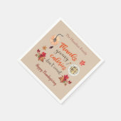 感謝祭カロリーはナプキンを数えない スタンダードカクテルナプキン (角)