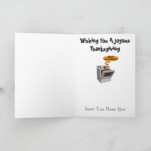 感謝祭カードを隠しているトルコ シーズンカード (内部)