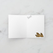 感謝祭カードトルコの幸せなダックスフント シーズンカード (内部)