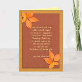 感謝祭カード秋のツタと詩 シーズンカード