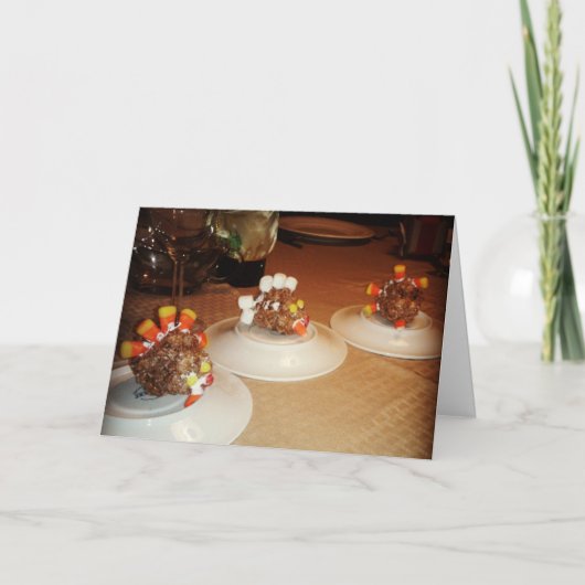 感謝祭カード「サクサクの七面鳥」 カード (正面)