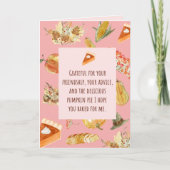 感謝祭カード – パンプキおもしろいンパイを持って来る カード (正面)