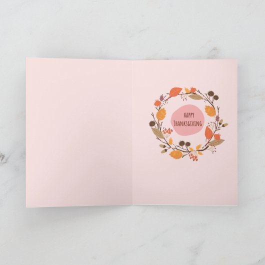 感謝祭カード – パンプキおもしろいンパイを持って来る カード (内部)