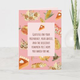 感謝祭カード – パンプキおもしろいンパイを持って来る カード