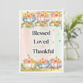 感謝祭カード、七面鳥の日、ハッピー・感謝祭 シーズンカード (スタンド正面)