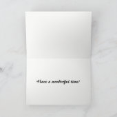 感謝祭カード、七面鳥を持つボーダーコリー犬 シーズンカード (内部)