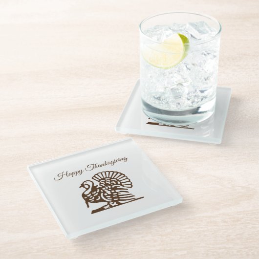 感謝祭ガラスコースター ガラスコースター (アングル)