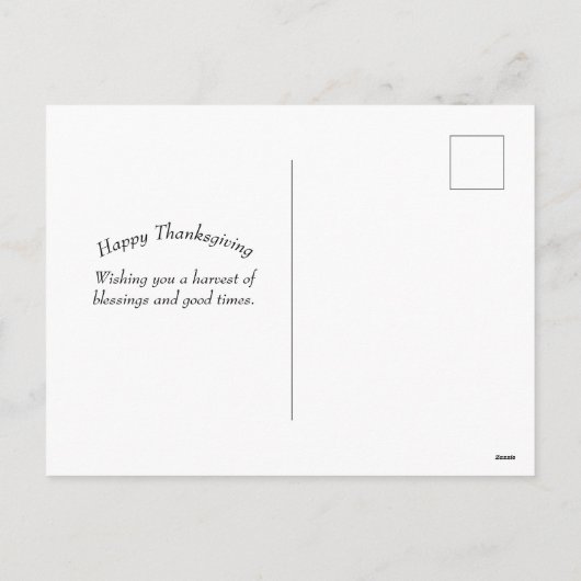 感謝祭ガーデンシェッドイラストレーション シーズンポストカード (裏面)