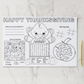 感謝祭キッズテーブルアクティビティシートランチョンマット ペーパーパッド (インサイチュ)