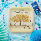 感謝祭キッズ14 ペーパープレート (パーティー)