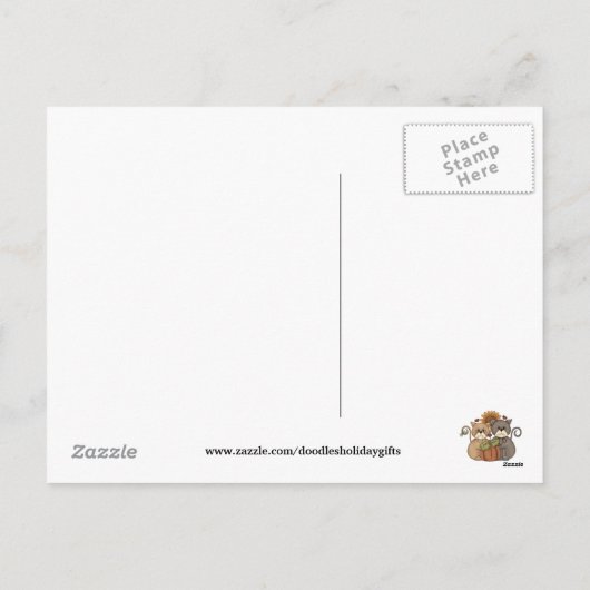 感謝祭キャッツ挨拶はがき シーズンポストカード (裏面)