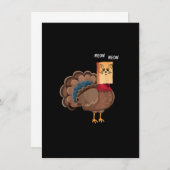 感謝祭キャットフェイクキャットミュー感謝祭トルコ 招待状 (正面/裏面)