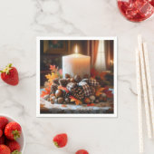 感謝祭キャンドルセンターピース スタンダードカクテルナプキン (インサイチュ)