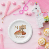 感謝祭キリスト教モノグラム ペーパープレート (パーティー)