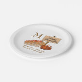 感謝祭キリスト教モノグラム ペーパープレート (アングル)