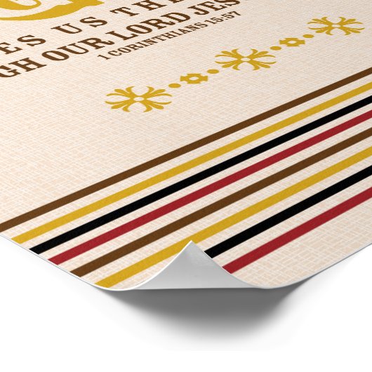 感謝祭キリスト教信義聖句引用文 ポスター (角)